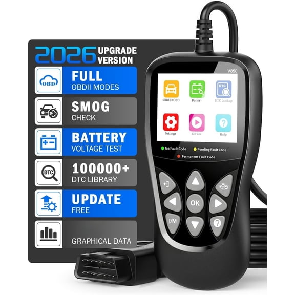 OBD2 Scanner Diagnostic Tool,  V860  Code Reader for Check Engine Light with Reset, I/M Readiness,  Tester, Live Data, CAN Diagnostic Scan Tool for  OBDII  After 1996