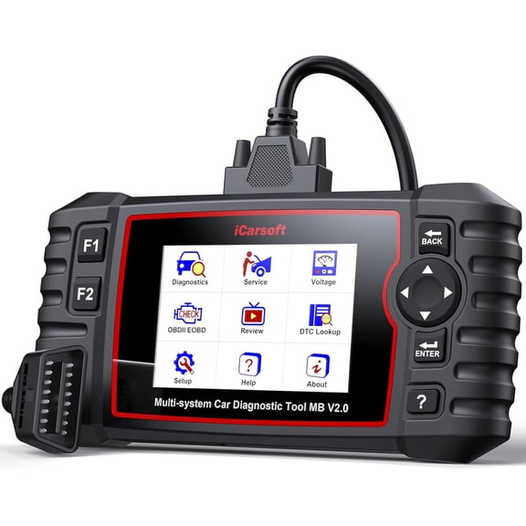 OBD2 Scanner for Mercedes Benz, Full System Diagnostic Scan Tool, 8 Resets Auto VIN, Oil/SAS/EPB/ETC/DP-F/BLD/INJ/SAS/TPMS, Free Update, Automotive Code Reader with Battery Test