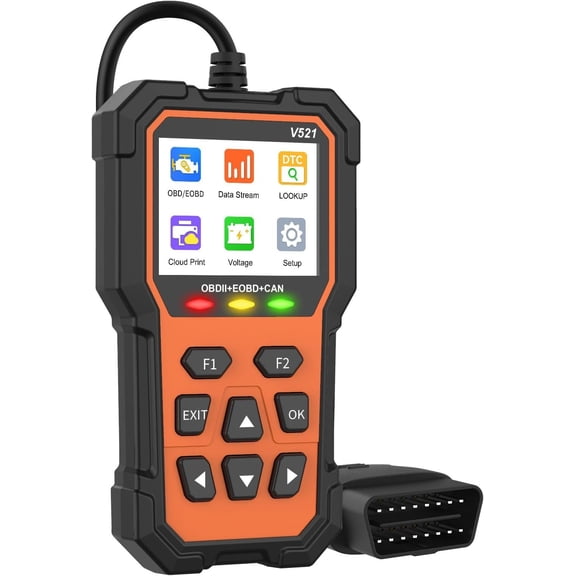 OBD2 Scanner [Pro Edition] - Full System  &  Code Reader with Check Engine Reset, Live Data, Mode 6 & 8, EVAP &  Sensor Test, Cloud Print -  OBDII/EOBD Scan Tool