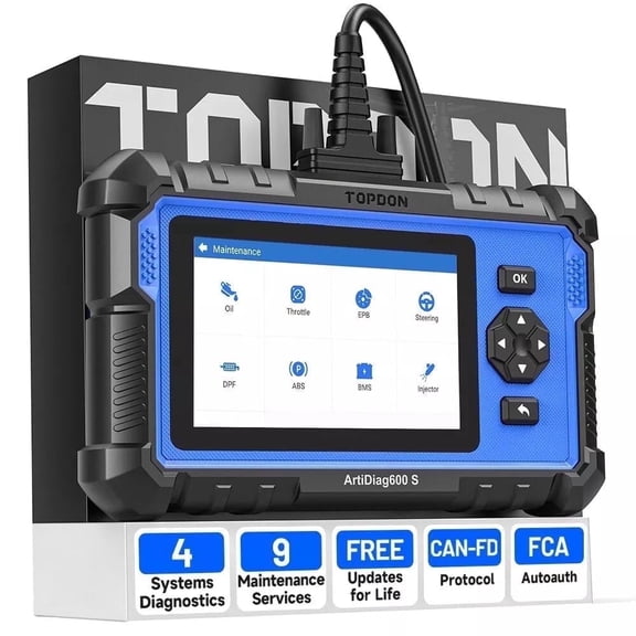 OBD2 Scanner TOPDON AD600S,Car Diagnostic Scan Tool, 9 Reset Services, Lifetime Free Updates