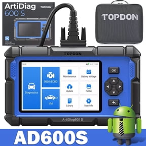 OBD2 Scanner TOPDON AD600S Scan Tool, Code Reader, Diagnostics Scanner for ABS/SRS/AT/Engine, 9 Reset Services, Oil/Brake/BMS/SAS/DPF/TPMS/ETS Reset/ABS Bleeding/Injector Coding