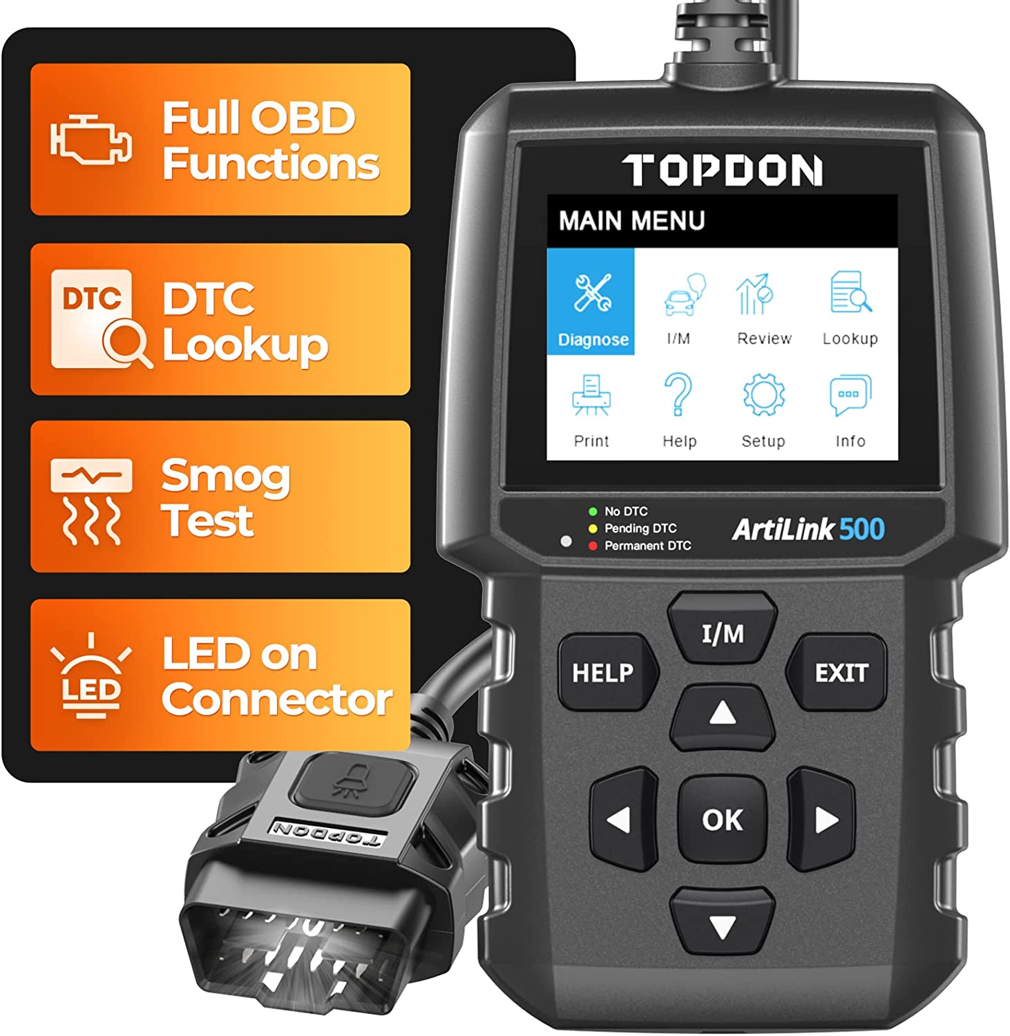 OBD2 Scanner TOPDON AL500 Car Diagnostic Code Reader, Car Check Engine