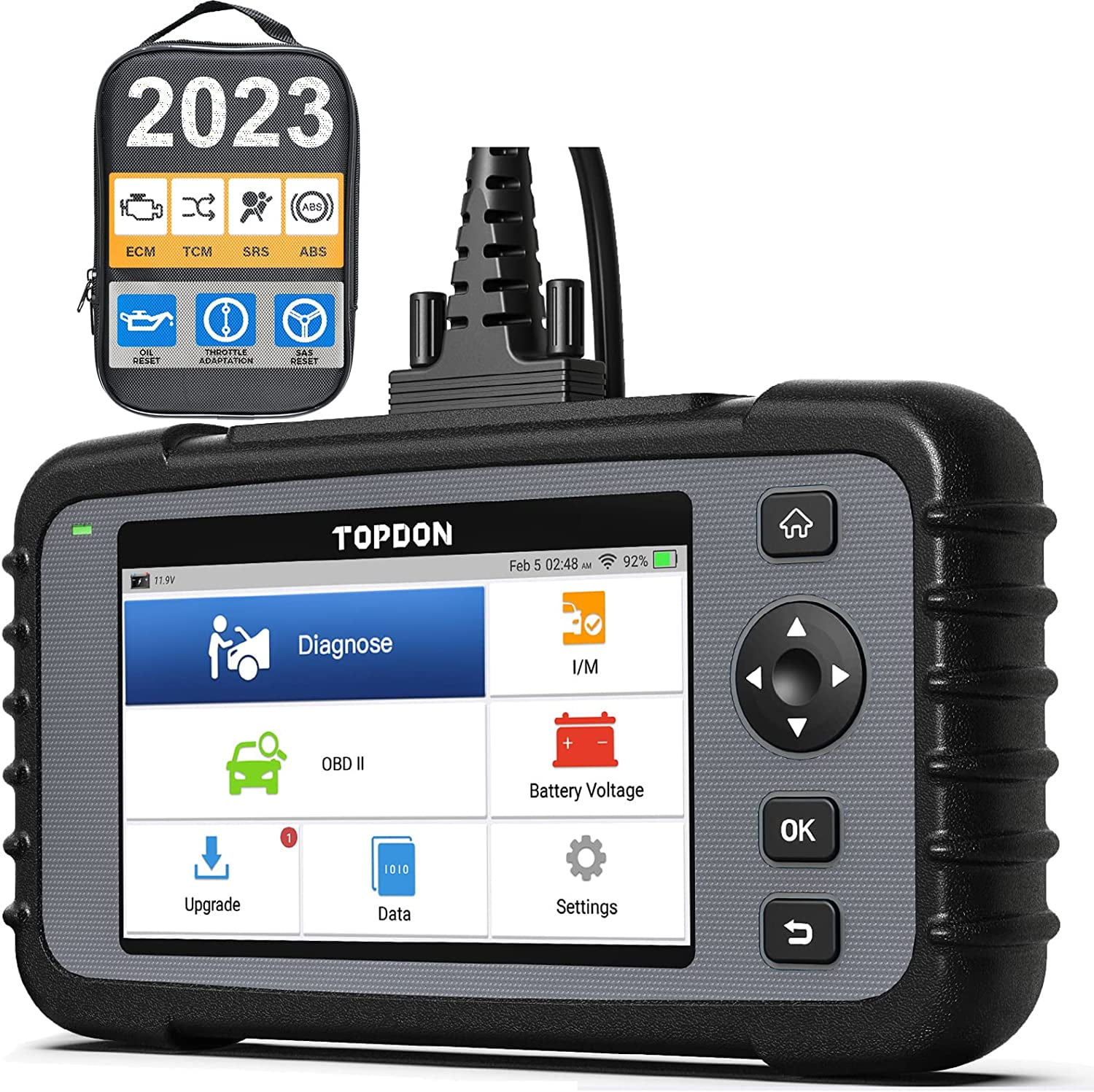 TOPDON AD600S Car OBD2 Diagnostic Auto Scanner ABS SRS TPMS BMS