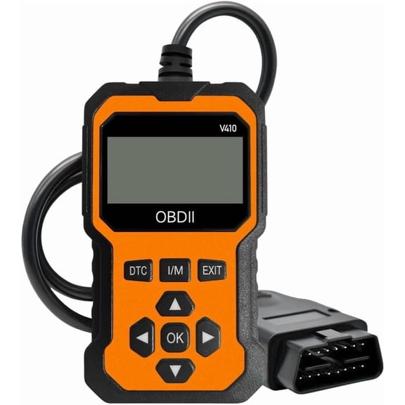 OBD2 Scanner V410 Diagnostic Tool - Auto Code Reader for , Engine Fault Code Reader Scan Tool with Live Data/Freeze Frame & Fix Suggestions Orange and Black