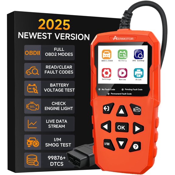 OBD2 Scanner,V880 Car Scanner Diagnostic Tool: Car Check Engine Code Reader with Reset,Live Data & Freeze Frame,Mode 6, Mode 8, OBDII Scan Tool for All OBD II Protocol Vehicles Since 1996
