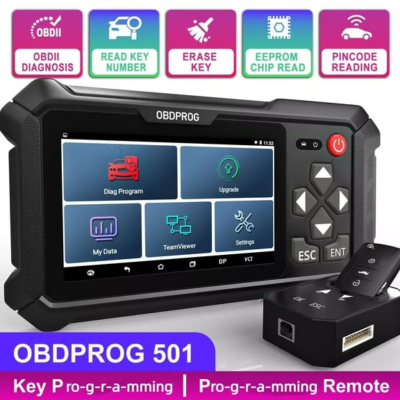 OBDPROG M501 OBD2 Automotive Scan Tool, Car Scanner Tool Code Reader Engine Diagnostic Tool EOBD OBDII Scanner Check Engine Turn off MIL