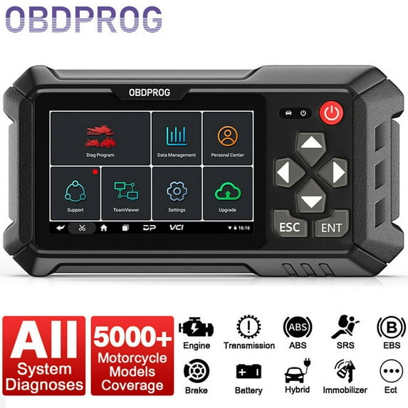 OBDPROG MOTO 100 OBD2 Scanner Motorcycle Diagnostic Tool Full System Diagnosis ABS IMMO Reset Diagnostic Tools