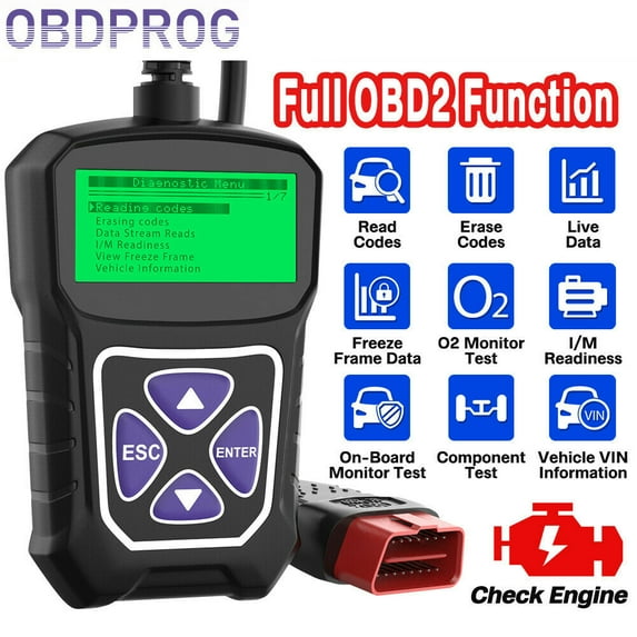 OBDPROG MT100 OBD2 Scanner Code Reader EOBD Scanner Car Check Engine Diagnostic Tool