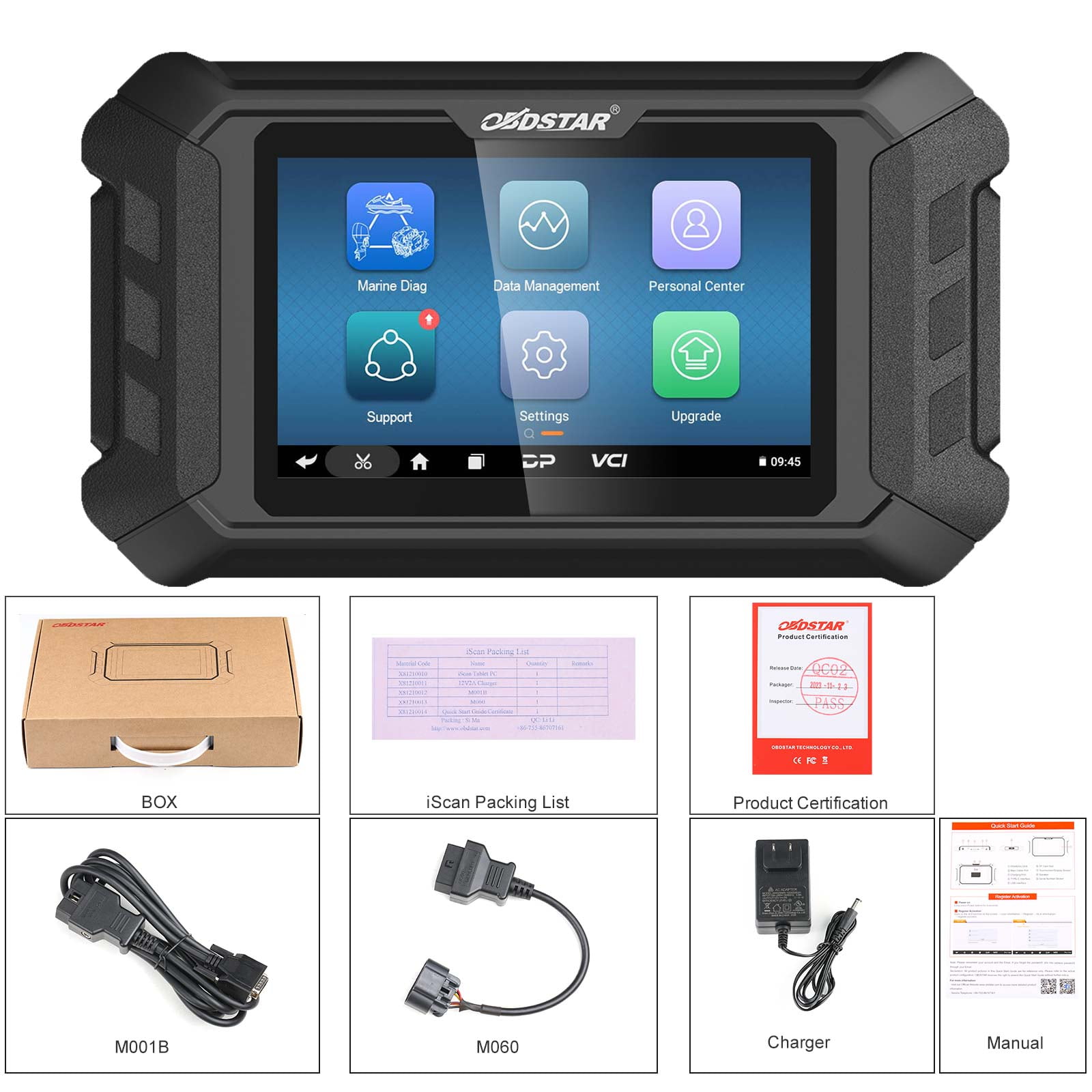 OBDSTAR iScan MERCURY Marine Diagnostic Tool, Support DFI 2, Optimax, Seapro, Verado, 40HP-300HP Engines