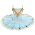 thumbnail image 1 of OBEEII Baby Girls Ballet Dance Flat Tutu Pancake Dress Kids Professional Swan Lake Princess Platter Dress for Stage Performance, 1 of 9
