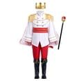 thumbnail image 1 of OBEEII Boys Prince Charming Costume Halloween Cosplay Prince Dress up Birthday Royal Prince Outfits for Toddler Child 4-5 Years Red 7pcs, 1 of 8