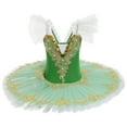 thumbnail image 1 of OBEEII Girls Ballet Dance Skirted Sequins Camisole Ballet Dresses One-Piece Leotard Ballerina Gymnastic Dancewear with Accessories, 1 of 9