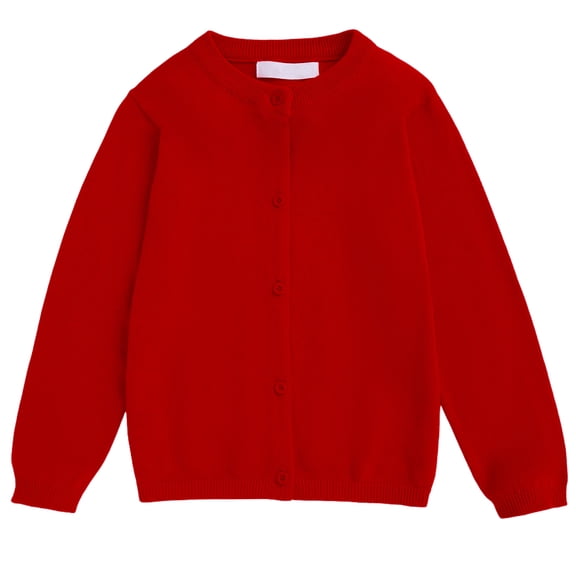 OBEEII Knitted Cardigan for Girls Solid Color Knitted Tops Long Sleeve Button Sweater Kids Fall Outwear Casual Outfits
