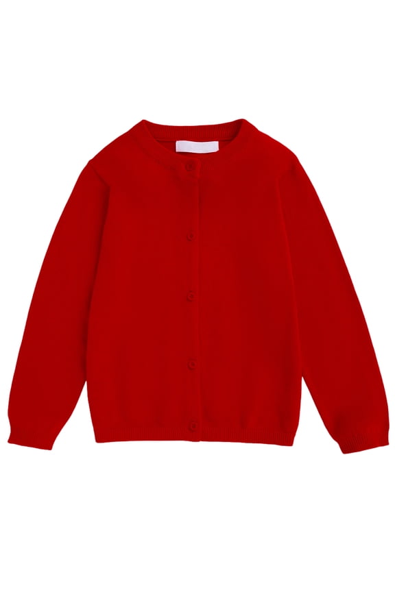 Knitted Cardigan for Girls Solid Color Knitted Tops Long Sleeve Button Sweater Kids Fall Outwear Casual Outfits