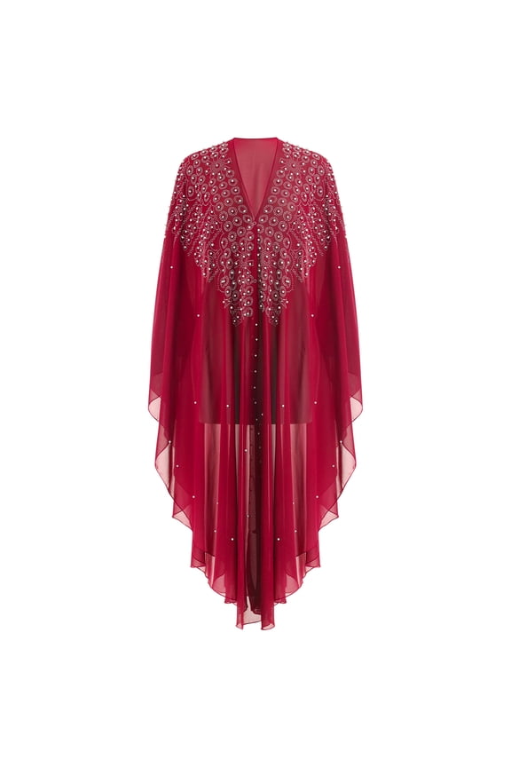Muslim Dresses for Women V Neck Cover Up Dresses Kaftan Batwing Sleeve Hooded Maxi Dresses One Size Abayas Islamic Robe