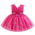 thumbnail image 1 of OBEEII Princess Tulle Dress for Girl Layered Ruffle Tutu Dress Cute 3D Butterflied First Birthday Party Gowns Flower Girl Wedding Dress Communion, 1 of 9