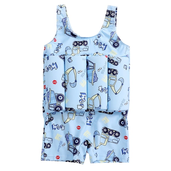 OBEEII Summer Kid Sleeveless Float Suit Floating Swimsuit One-piece Float Swimsuit Swimming 110 Color 1