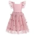 thumbnail image 2 of Toddler Girl Birthday Dress - Floral Confetti Princess Dress With Ruffle Sleeves For Photo Shoots 2 of 9