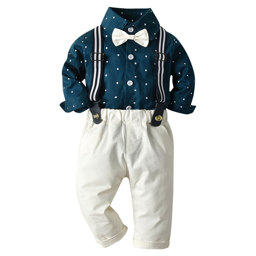 OBEEII Toddler Baby Boys Formal Outfits Fall Winter Clothes Set Baby ...