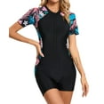 thumbnail image 1 of OBEEII Women Swimwear One-piece Swimsuits Chic Printed Modern Swimming Suits Tummy Control Slimming Bathing Suits Training Sport, 1 of 9