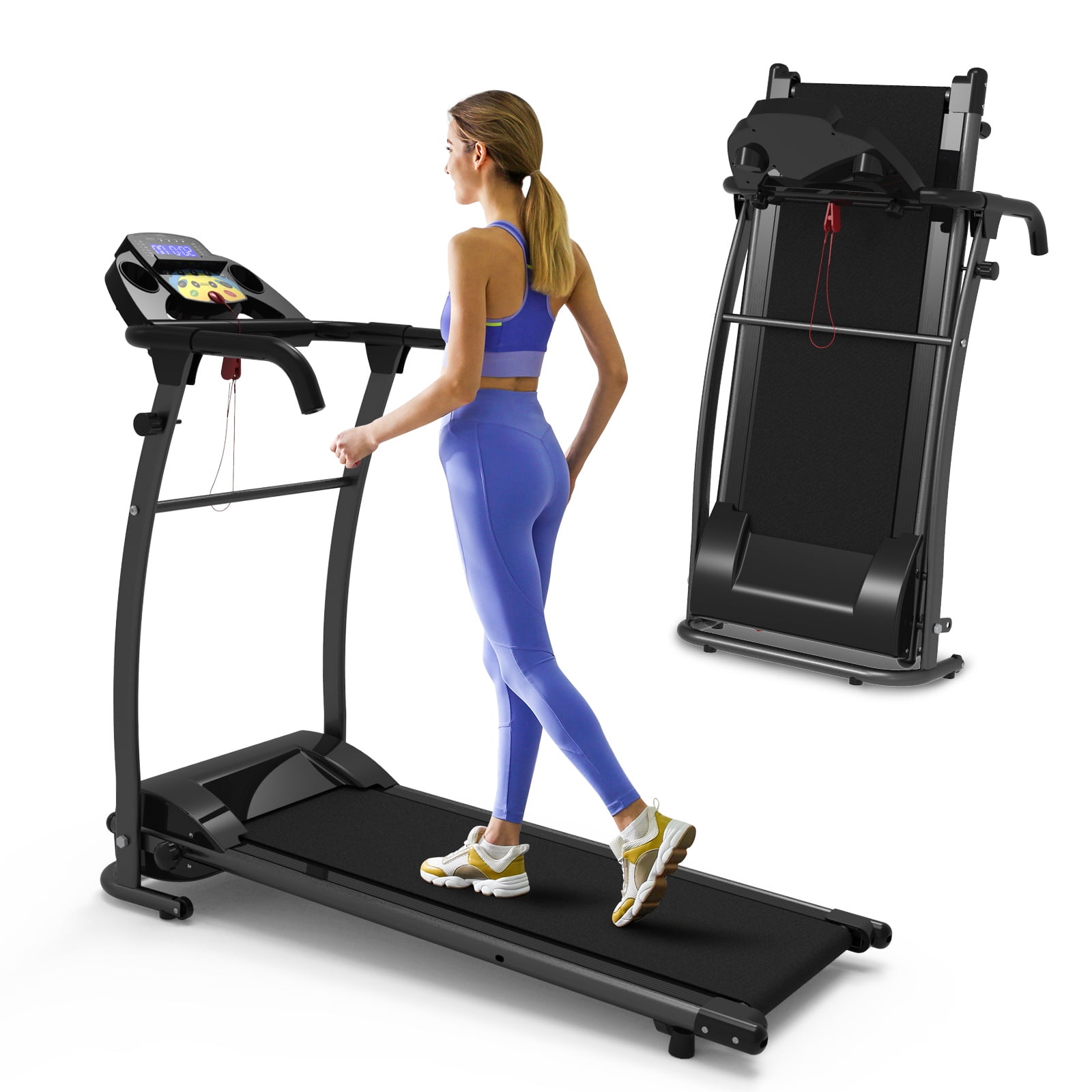OBENSKY 1000W Foldable & Collapsable Portable Treadmill, Quiet Fitness