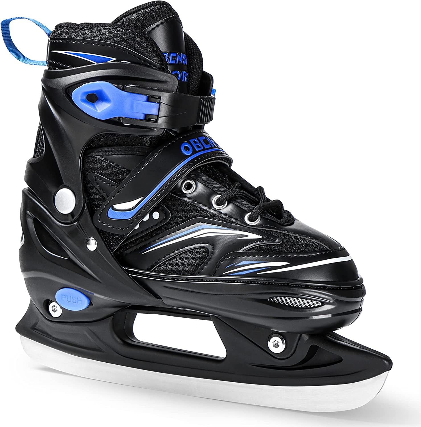 OBENSKY Adjustable Ice Skates for kids, with Soft Padding and