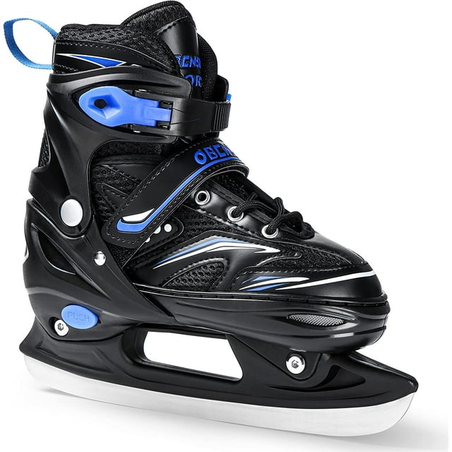 OBENSKY Adjustable Ice Skates for kids, with Soft Padding and
