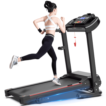 OBENSKY Folding Treadmills with Incline for Home, 2.5HP Foldable Walking Treadmill 265lb Capacity Machine Portable Mini Treadmill,  Easy to Fold Assembly, LCD Display