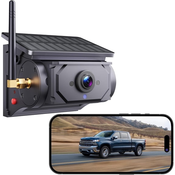 OBEST Magnetic Solar Wireless Backup Camera, 9600mAh Rechargeable 1080P Rear View, No Wiring/Drilling, HD Night Vision for Truck RV Trailer Car