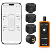 OBEST TPMS Sensor 4-Pack with Activation Tool for GM Chevy Silverado GMC Sierra Cadillac, 315MHz External Tire Pressure Monitor, Replaces OE 25920615/20925924
