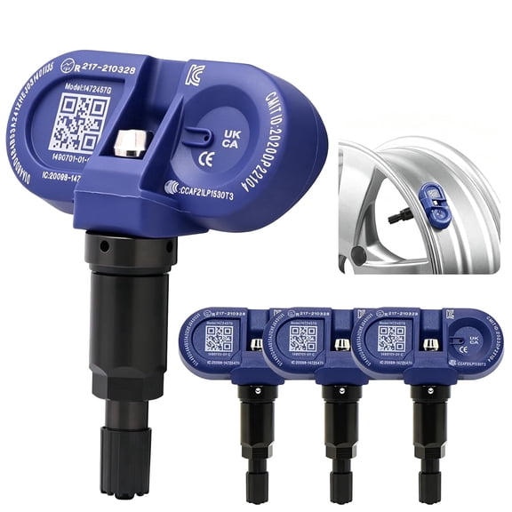 OBEST Tesla TPMS Tire Pressure Sensor 4-Pack, 50.76 PSI Max, ABS Metal, OEM Replacement for Model 3/Y/X/S 2020-2026