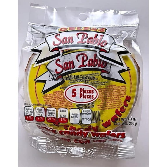OBLEAS MILK CANDY WAFERS - Medium (8.8 Oz)