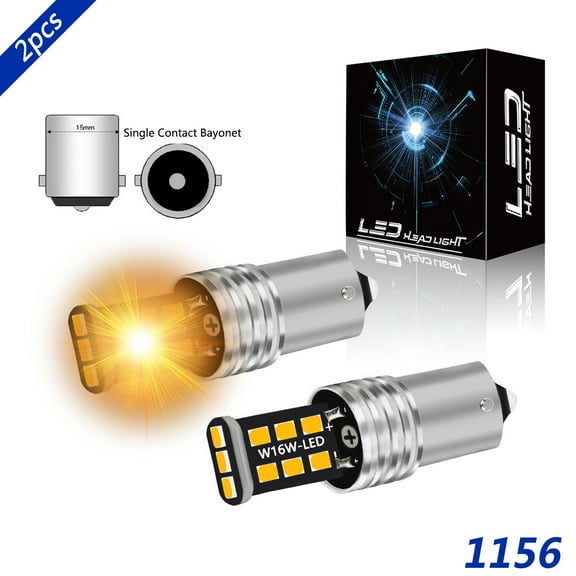 OBNDVU 1156 LED Rear Turn Signal Lamp Bulb for Honda VT750C Shadow Aero 2011-2018 Yellow 3000K 2pcs