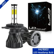 OBNDVU H4 9003 LED Headlamp Bulb HB2 Headlight High&Low Beam 6000K Cool White 5200LM 2pcs
