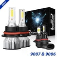 thumbnail image 1 of OBNDVU LED 9007/HB5 Headlight 9006 Fog Light Bulbs Combo Kit 6000K White Bright 4pcs, 1 of 16