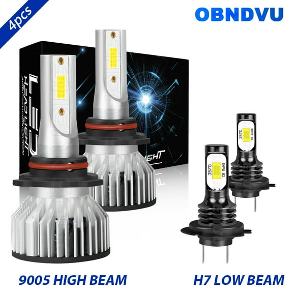 OBNDVU LED Headlight for 2017-2018 Kia Forte High Low Beam Bulb Kit 6000K Cool White