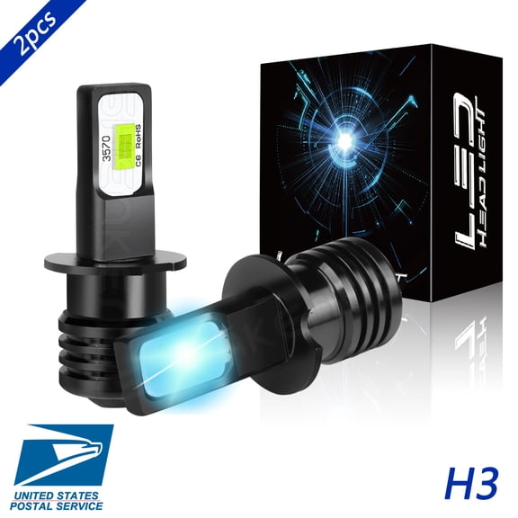 OBNDVU for Nissan Frontier 2001-2002 H3 LED Fog/Driving Light Bulbs Kit 8000K Ice Blue Super Bright 2x