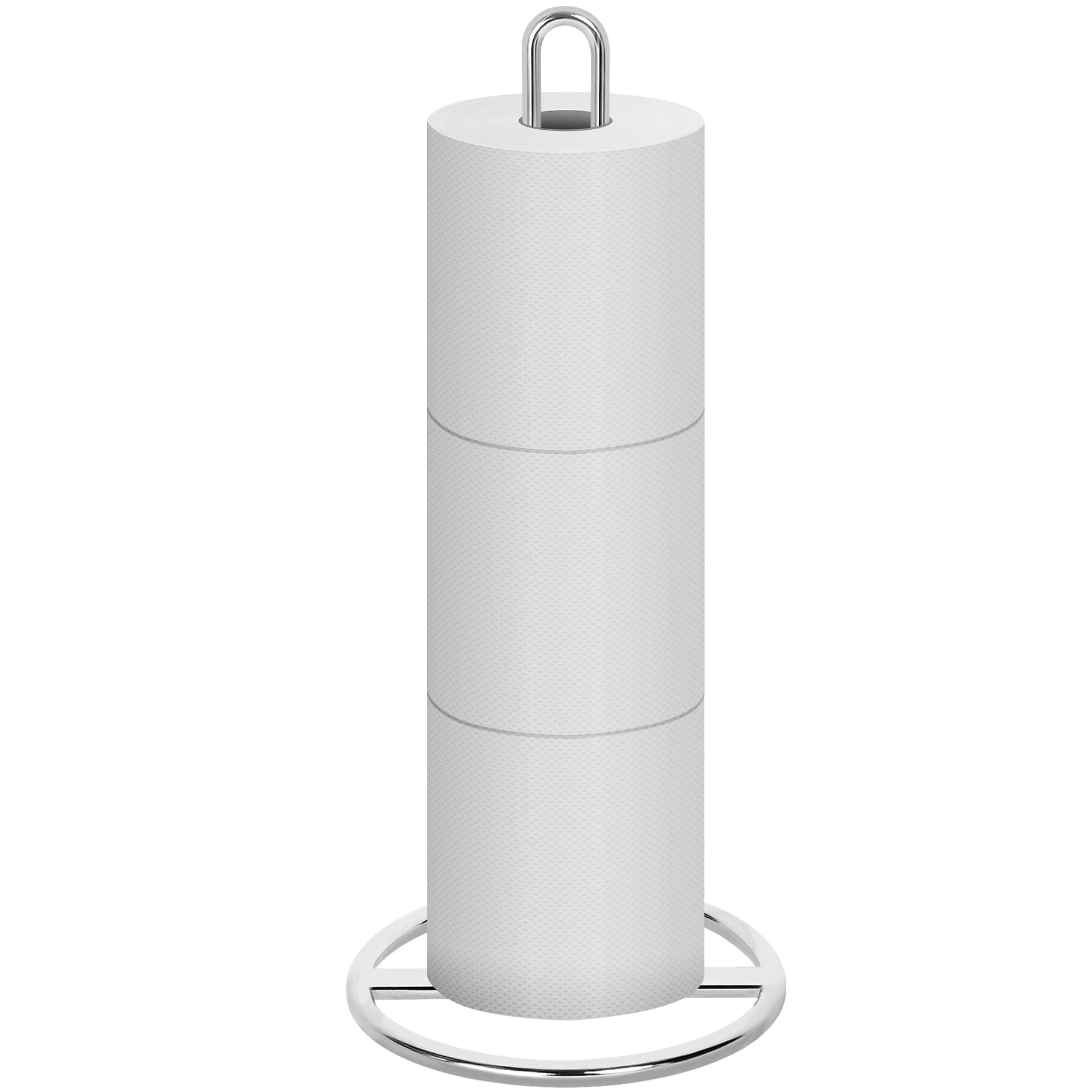 OBODING Silver Freestanding Toilet Paper Holder 3 Counts