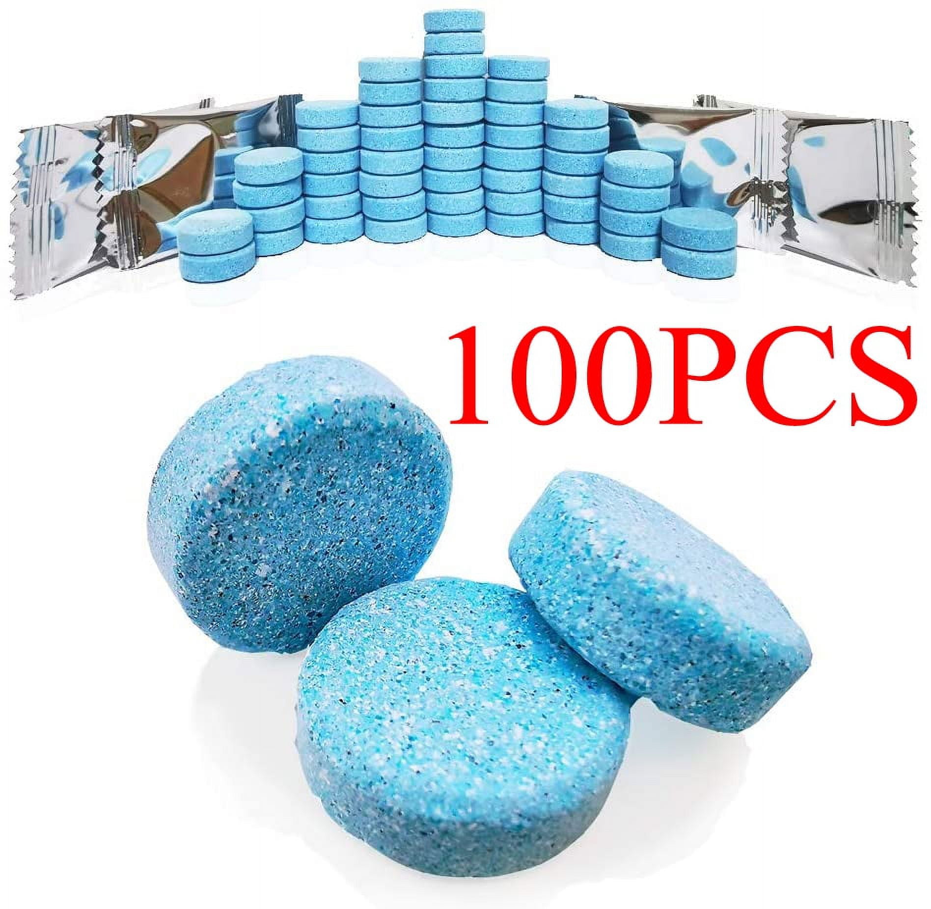 OBOSOE 100Pcs Windshield Washer Fluid Tablets,Wiper Fluid Concentrate,Washer  Cleaning Tool for Car Kitchen Window, 1 Piece Makes 1.05 Gallons,100 Pcs  Makes 105 Gallons(Winter: Use With Antifreeze) 