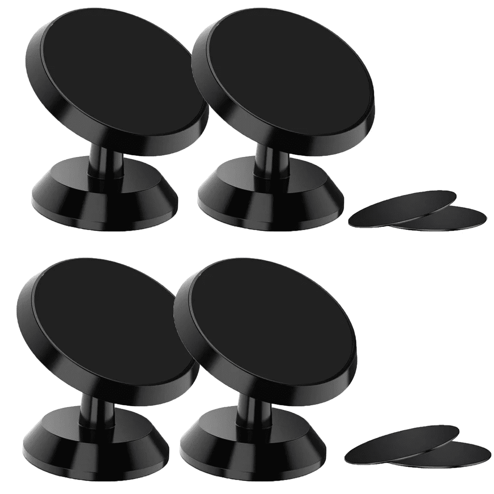 OBOSOE 4 Pack Handsfree Mobile Phone Mount, Super Strong w/ 4 Metal Plates, Dashboard Cell Phone Holder, 360° Rotation