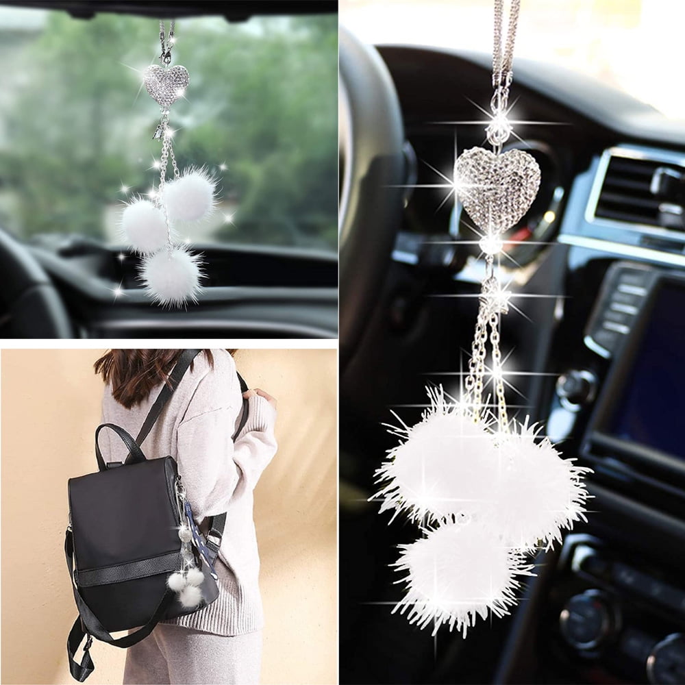 OBOSOE Bling Car Mirror Hanging Accessories for Women&Men, Car
