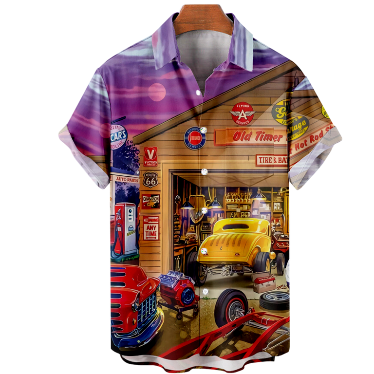 Car hawaiian shirt hot sale