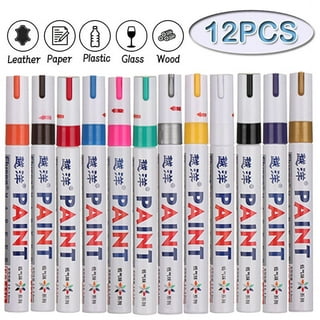 Uxcell Fabric Markers Permanent Dye Paint Textile Marker Pens Fine Tip for  DIY Clothes Shoe, Olive