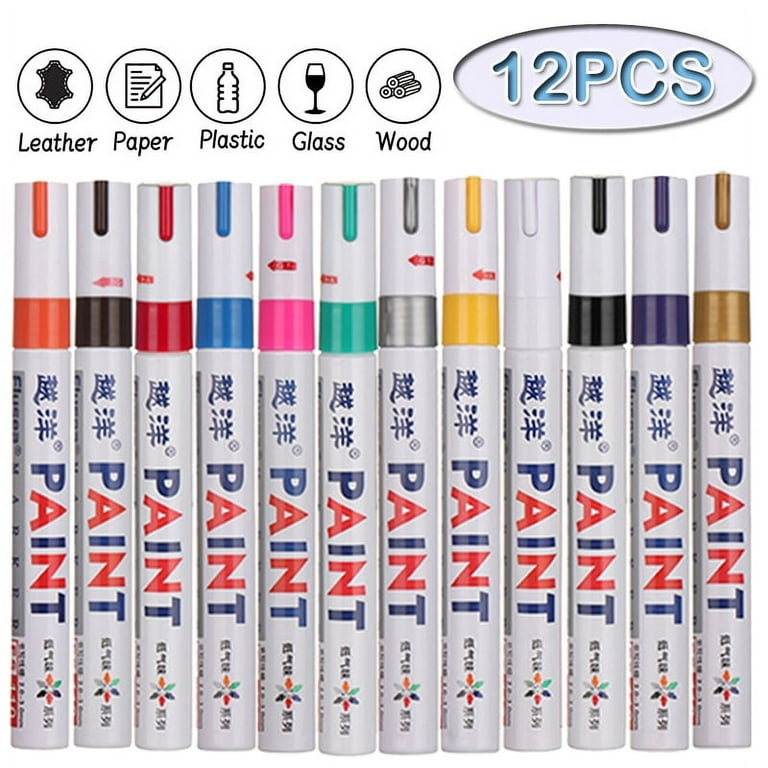 White Permanent Paint Pen Markers Waterproof Paint Markers for Tire, Wood,  Rocks