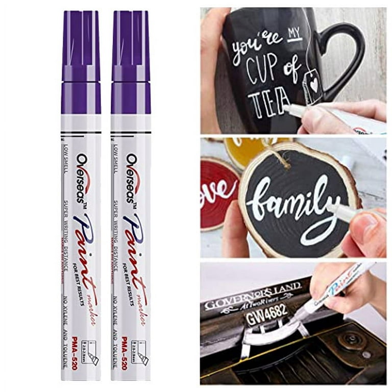Oil Based Paint Pen, Permanent Paint Marker: Quick-Dry, Waterproof Paint  Set of 12 for Rock Painting, Glass, Fabric, Ceramic, Wood, Metal, Mug