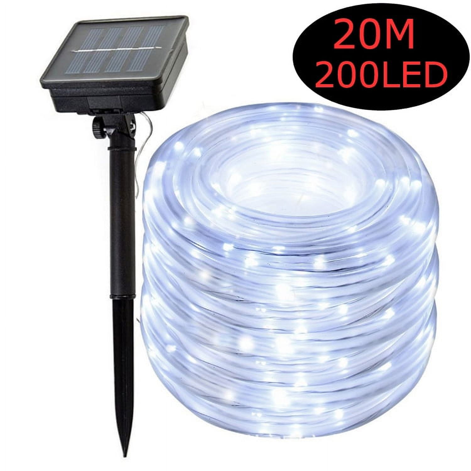 OBOSOE Solar String Lights Outdoor Waterproof 20M 200 LEDs Solar Powered Fairy Lights Decoration Copper Wire Lights with 8 Modes for Patio Yard