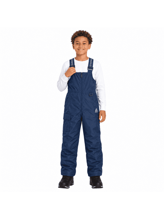Boys Snow Bib Pants Weather Resistant Insulated Ski Overalls with Adjustable Straps & Pockets