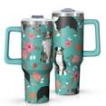 thumbnail image 1 of OBREWU Australian Shepherd Floral Tumbler with Handle and Lid,Australian Shepherd Floral 40oz Double Wall Vacuum Insulated Tumbler,Cups Gift for Women and Men, 1 of 7