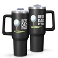 thumbnail image 1 of OBREWU Best Dad By Par Tumbler with Handle and Lid,40oz Best Dad By Par Double Wall Vacuum Insulated Tumbler,Best Dad By Par Cups Gift for Women and Men, 1 of 7