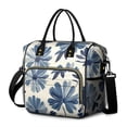 thumbnail image 1 of OBREWU Blue Pioneer Flower Women's Insulated Leakproof Large Lunch Bag, Oxford Cloth, 1 of 7